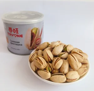 Apoio Halal ISO HACCP Embalagem Personalizada de Peso Pistache Torrado e Salgado 120g Lata