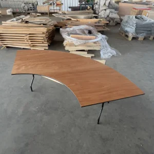 Wholesale S Shape Outdoor Hotel Wooden Folding Restaurant Buffet Dining Tables