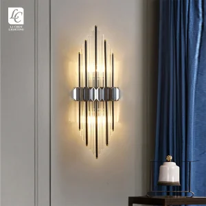 High Quality Indoor Decoration Bedroom Fixture Gold Black Modern LED Wall Lamp