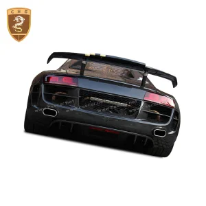 Cheapest Price Ppi Style R8 Carbon Fiber Rear Trunk Spoiler Wing for Audi