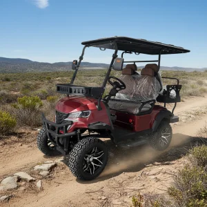 SEEWORLD Electric All Terrain Golf Cart 4 Seat Sightseeing Vehicle Beach Resort Campground Large Estate 70-90km Range 4KW AC