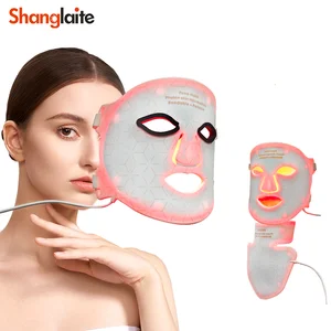 Shanglaite Standing 460nm 590nm 630nm 850nm Infrared Led Red Light Therapy Face Mask Home Salon Use Physical Heating PDT Machine