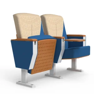 Modern Two-Tone Fabric Auditorium Seating