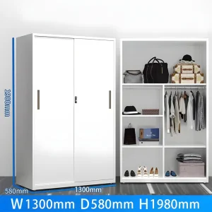 Modern Space-Optimized Wardrobe Metal Cabinet Wardrobe Bedroom Storage Furniture
