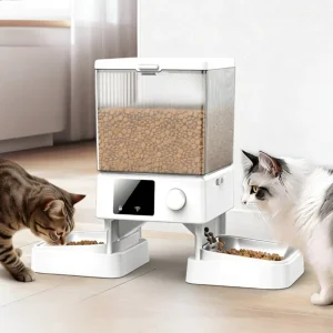 Smart Automatic Pet Feeder with Dual Bowls