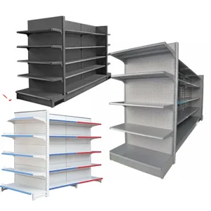 Heavy Duty Metallic Gondola Shelving for Supermarket