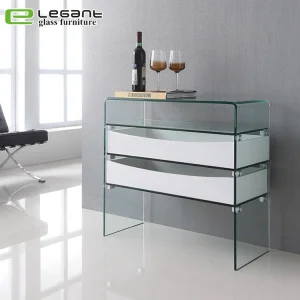 Curved Glass Console Table