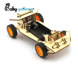 Kit de Experimento Científico de Coche RC de Madera Hecho a Mano para Niños Juguete de Rompecabezas Tecnológico Z04042g