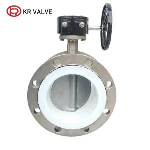 OEM Stainless steel body PTFE seat flange butterfly valve