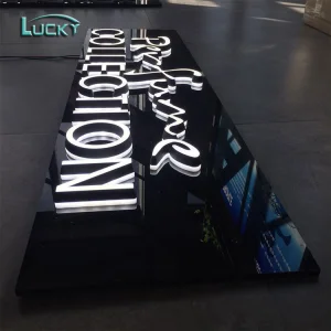 Reception Light up Shop Signs Solid Acrylic Led Letters for Decor