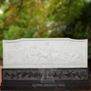 Cross Stations Carving Marble Relief Church Religious Sculpture Decoration