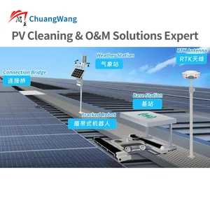 Crawler-Type Remote-Controlled Solar PV Panel Cleaner Cleaning Machine Robot with IP65 Protection Class