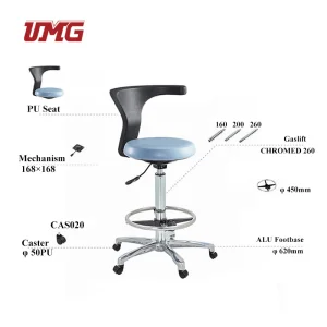 Sv038b Comfortable Hospital Stainless Steel Dentist Assistant Stool Dental Stool