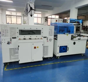 L Type Fully Automatic Sleeve Heat Shrink Tunnel Sealing Wrapper Flow Wrapping Machine Plastic Film Wrap Thermal Side Sealer Shrink Packing Packaging Machine