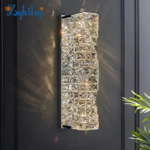 Indoor Luxury Design Decorative Modern LED Crystal Wall Lamp Corridor for Living Room Home Bedroom Bedside (B003)