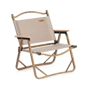 Wood Grain Aluminum Portable Folding Camping Chair