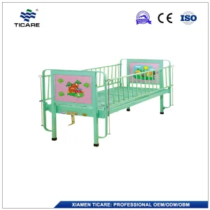 Mobile Pediatric Hospital Beds Children Single Manual Crank Bed