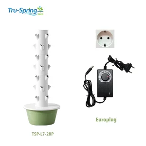 TSP-L7-28P-EU Hydroponic Grow Tower Aeroponic Eco-Friendly Food Grade Material With Pump For Home And Commercial Use