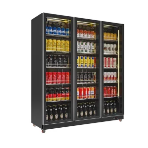 Upright Glass Door Beverage Refrigerator