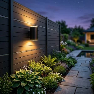 Solar-Powered Fence Gutter Lights IP54 Waterproof Aluminum Led Grey 2700K Soft Warm White 50Lumens 2-Year Warranty Outdoor Light
