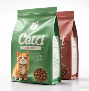 Custom 1kg 2kg 3kg 5kg 10kg 15kg 20kg Flat Bottom Mylar Stand Up Pouch Dog Cat Fish Bird Pet Food Packaging Bag With Zipper