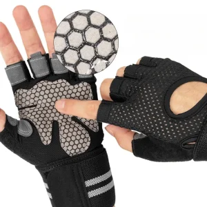 Half-Finger Gym Sports Gloves Designed for Fitness, Outdoor Activities, and Cycling with Features