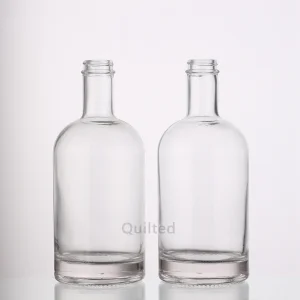 China 375 ml clear liquor glass gin bottle
