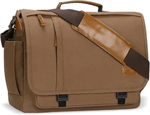 Stylish and Functional Business Briefcase with Heavy-Duty Zippers