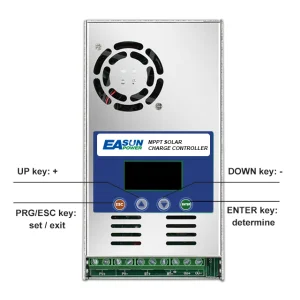 MPPT 60A Battery Charger 12V 24V 36V 48V 180V PV Input LCD Lead Acid Lithium Lifepo4 Solar Charge Controller IP21 Enclosure 99%
