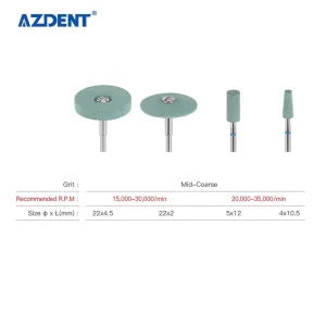 Laboratorio Dental Azdent Muela de Diamante Cerámica Burs de Pulido de Porcelana de Circonio