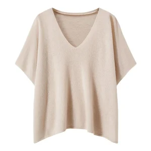 Custom Scarf Casual Chic Style Knitwear V-Neck Batwing Sleeve Loose Top Pullover Sweater Women's Premium Knit Cashmere Shawl