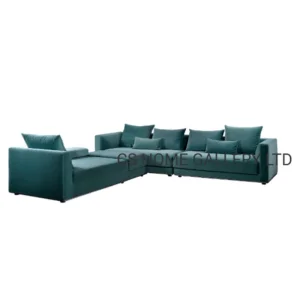 Morden Livingroom Indoor Fabric Furniture Sofa Ottomen