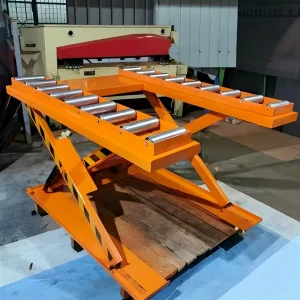 U Shaped Electric Roller Scissor Lift Table for Industrial Low Profile Hydraulic Rollers Lift Table