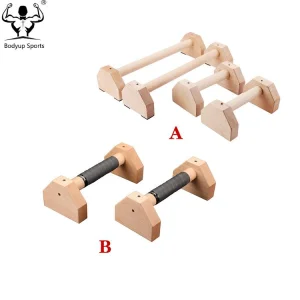 Wooden Push-up Bar for Household Strength Training Anti-Slip Abdominal Fitness Equipment