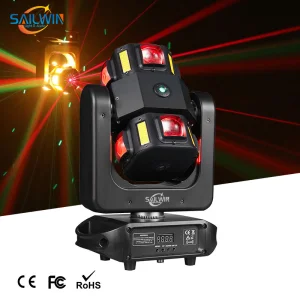 Sailwin Factory Wind Fire Wheel LED Arm Lamp Red Green Laser Moving Head Light Party Lights Laser Stage Lamp DJ