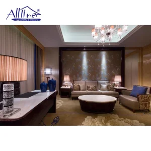 Best Western Supplier Queen Size Upholstered Bed Bedroom Hotel Room Furniture Sets