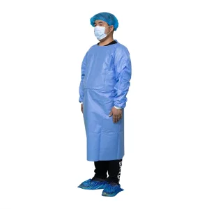 Disposable SMS Short Sleeve Isolation Gown Sleeveless Patient Gown