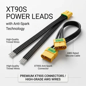 Xt90-S موصل مضاد الشرارة 10AWG سلك سيليكون موصل ذكر أنثى لبطارية ليثيوم بوليمر للطائرات بدون طيار شمسية OEM ODM مخصص