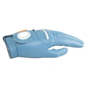 Manufacturer Custom Leather Sheepskin Left Hand Golf Gloves With Magnetic Metal Ball Marker Golf Gloves