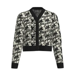 China Merino Jacquard Wool Lady's Cardigan Manufacturers, Factory