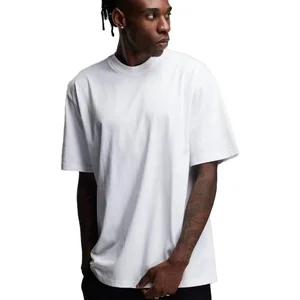 Summer 220G Heavy Net Version Pure Cotton Solid Color Short Sleeve Loose Neck Small Drop Shoulder Trendy T-Shirt For Men Women