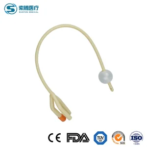 Catéter urinario autoadhesivo desechable de látex de Sunton, China En 149 -2001safety Fábrica de catéteres urinarios estándar, catéter urinario de látex antimicrobiano