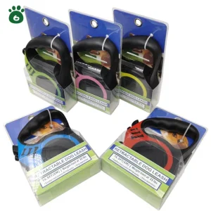 Automatic Retractable Dog Leash with Customized Ribbons Solid Nylon Pet Leash