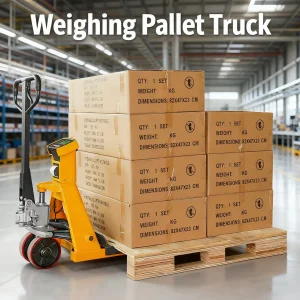 2000kg Hand Operated Hydraulic Lifter Weighing Scale Pallet Truck for Cargo Handling