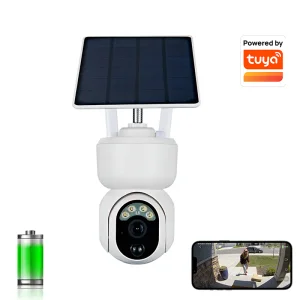 Battery Powered Tuya Smart 4G Solar Panel Camera