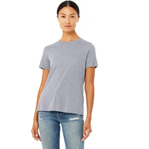 Bella Canvas Custom Apparel Women's Fine Jersey Classic Short Sleeve Plus Size Breathable Quick Dry Regular Fit T-Shirt GF-21309