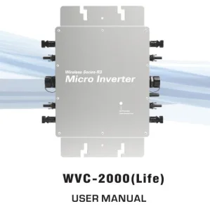 IP65 Wvc-2000 Inversor Micro Solar Conexión a Red DC22-60V 120 230V 50 60Hz 2000W Inversor Micro Solar con Monitoreo APP WiFi