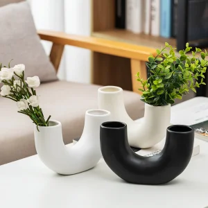 U-Shape Ceramic Vase