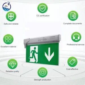 Lanyou LED Emergency Light Exit Sign Wholesale Side Mounted LED Emergency Light Exit Sign Passageway 5-in-1 CE LED Emergency Light Exit