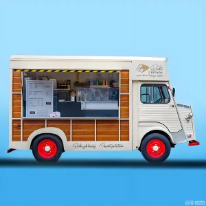 Mobile Kitchen Used Electric Food Catering Van Vintage Ice Cream/Coffee Street Food Vending Van